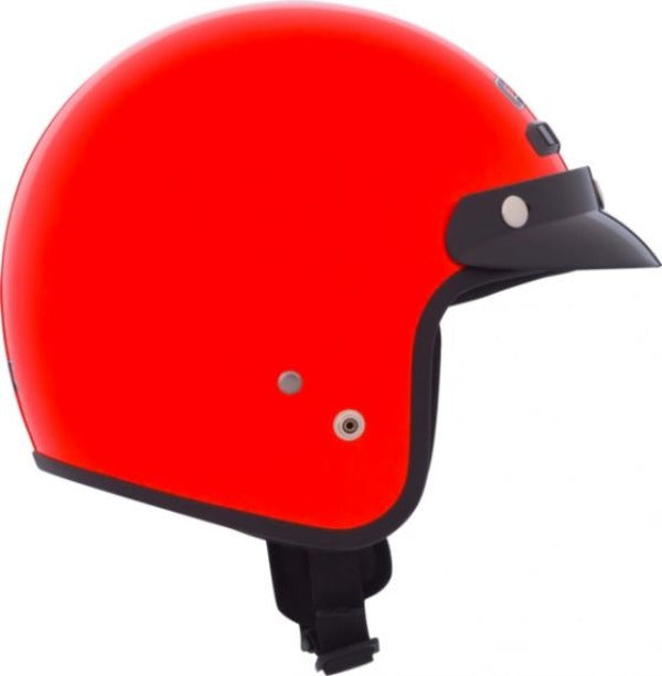 Casque Ouvert de Moto VG200 Orange côté gauche