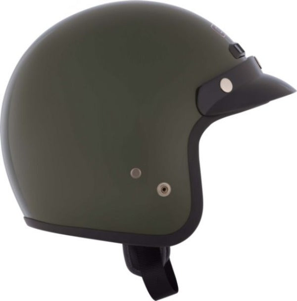 Casque Ouvert de Moto VG200 Vert côté gauche