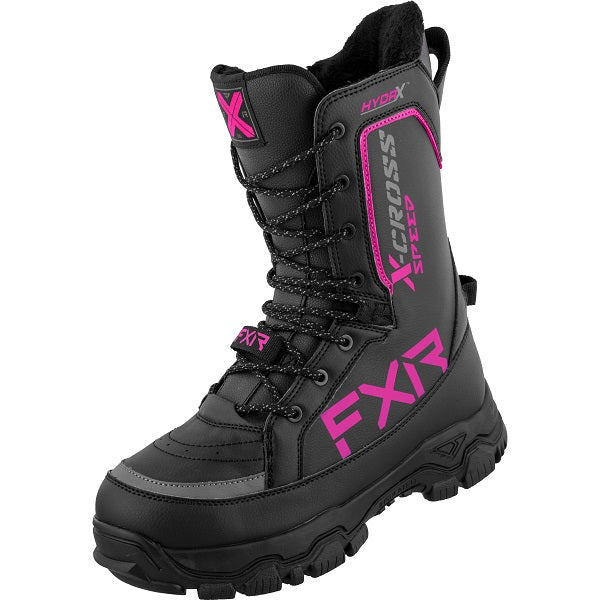 Bottes de Motoneige X-Cross Speed FXR noir et fushia avant