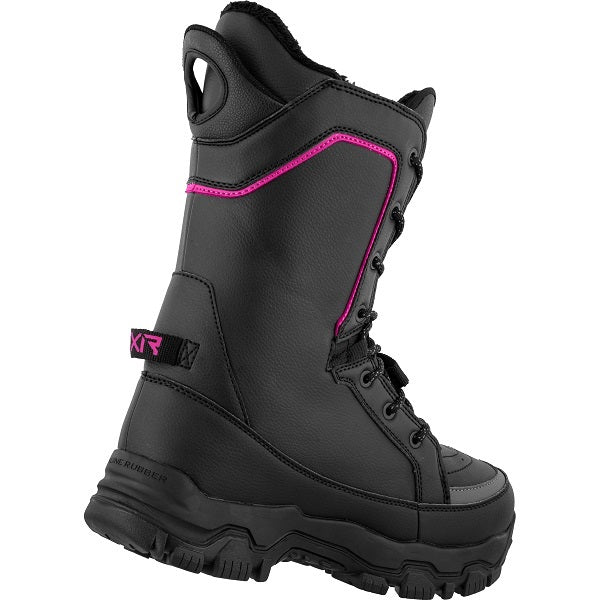 Bottes de Motoneige X-Cross Speed FXR noir et fushia arrière